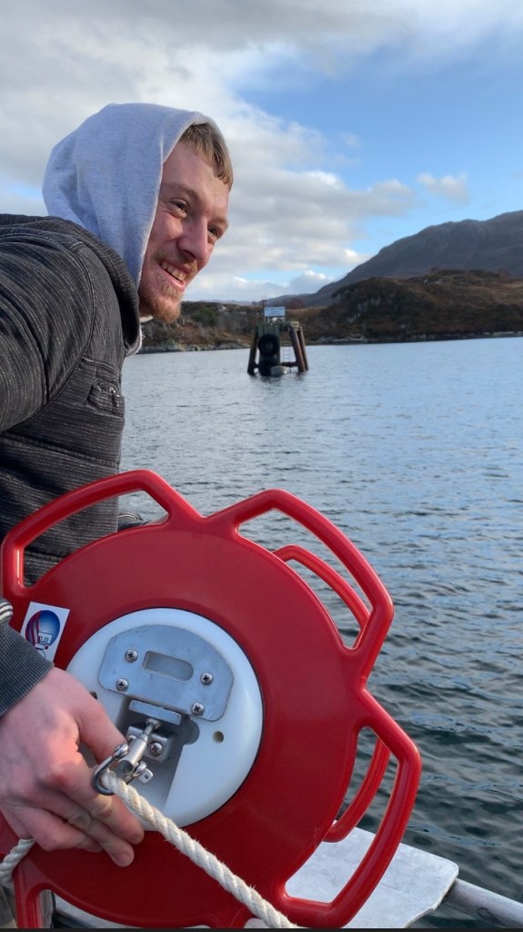 Fisherman Haydn MacKenzie with Fiomarine FioBuoy,  2020.